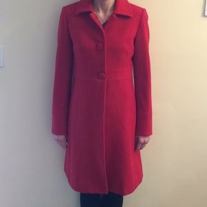 Banana Republic Red Wool Coat